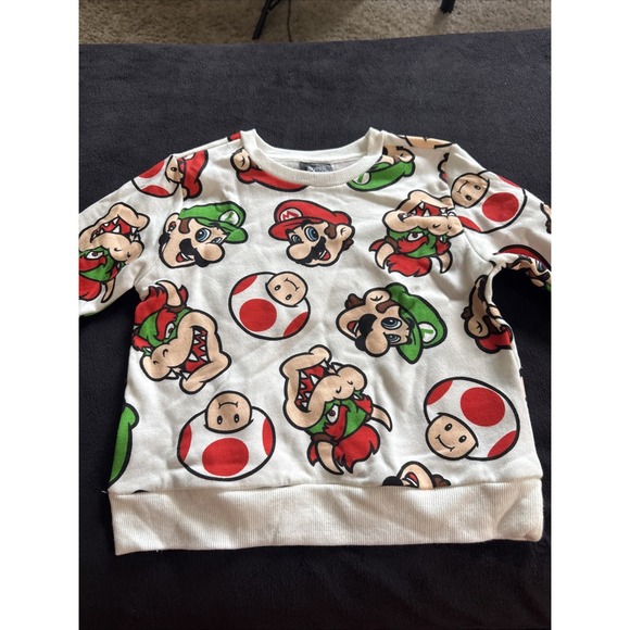 Super Mario Sweatshirt 4T‎ NWT - Picture 1 of 5